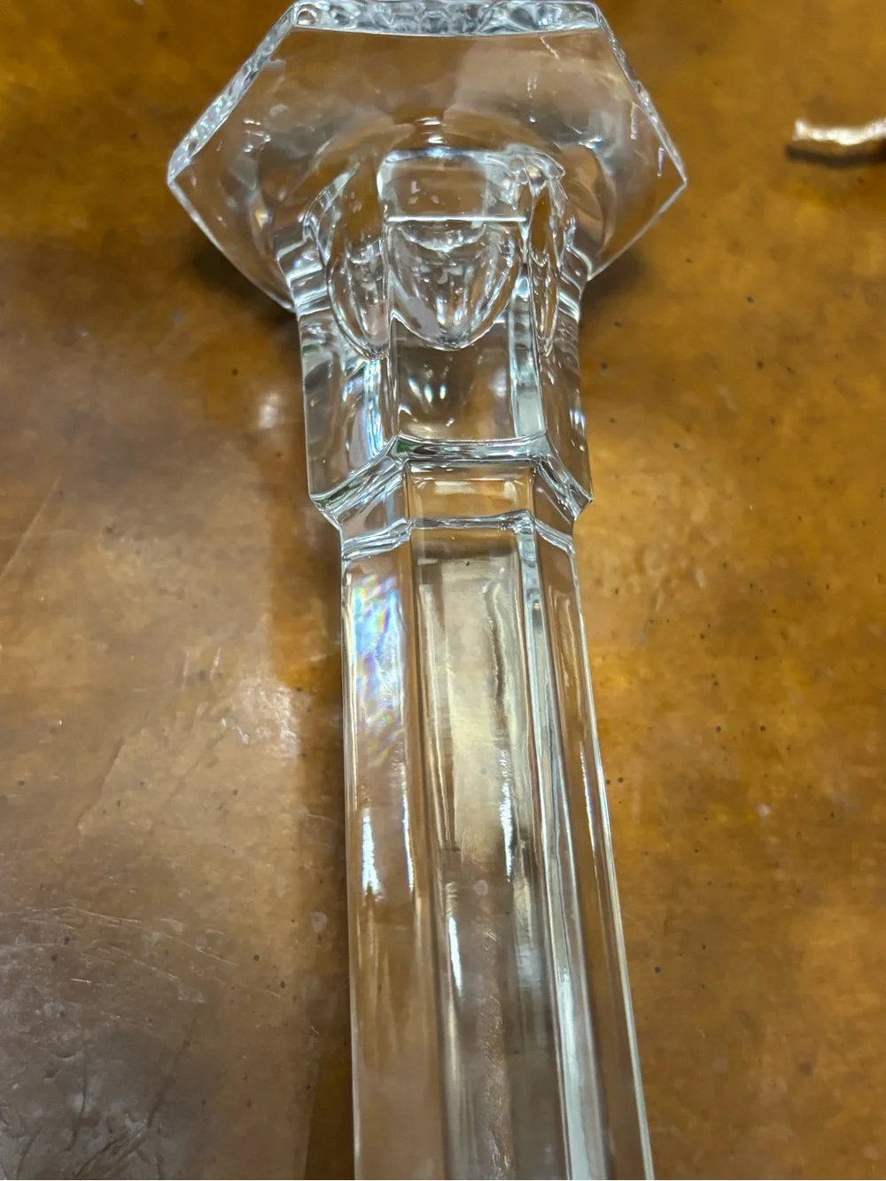 Two beautiful crystal glass Miller Rogaska candle sticks